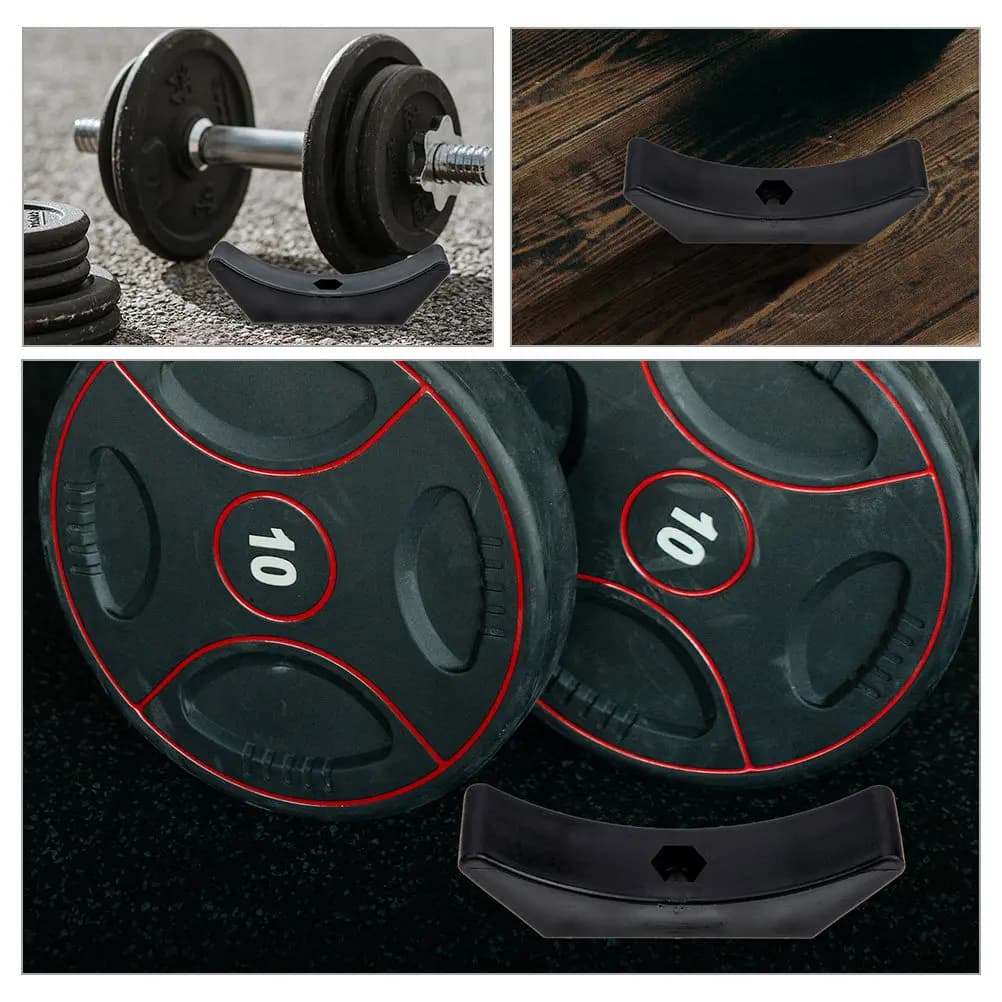 Set di 5 Supporti per Manubri in PP Cavo, Design Stabile e Indeformabile, con Cuscinetti di Sicurezza, per Stoccaggio Pesi e Allenamento della Forza