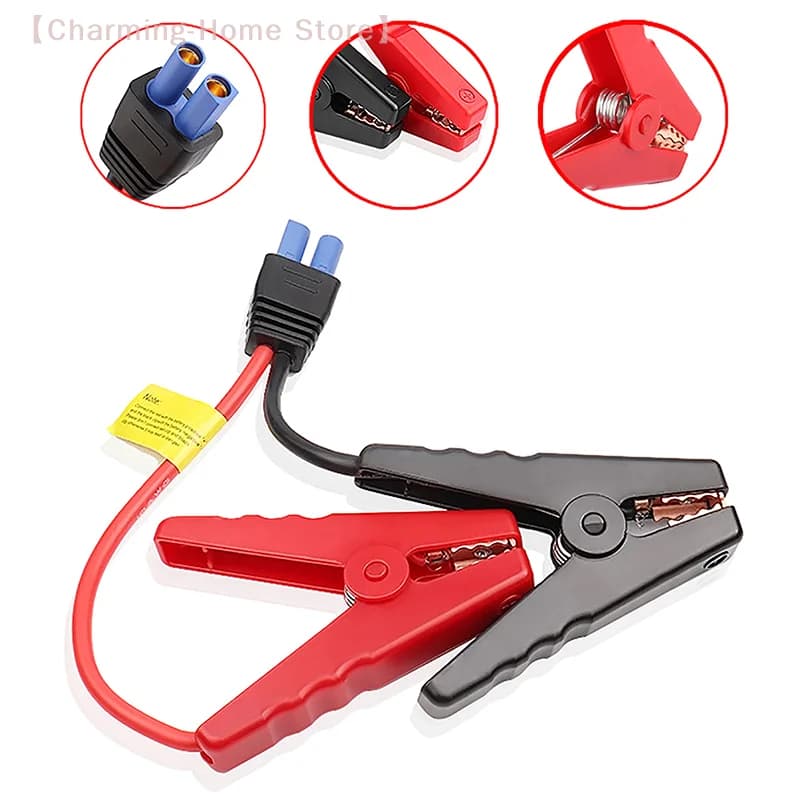 Morsetti per cavi di emergenza per batteria, dispositivo di avviamento 12V, clip a coccodrillo per avviamento di emergenza, connettore EC5 per auto camion