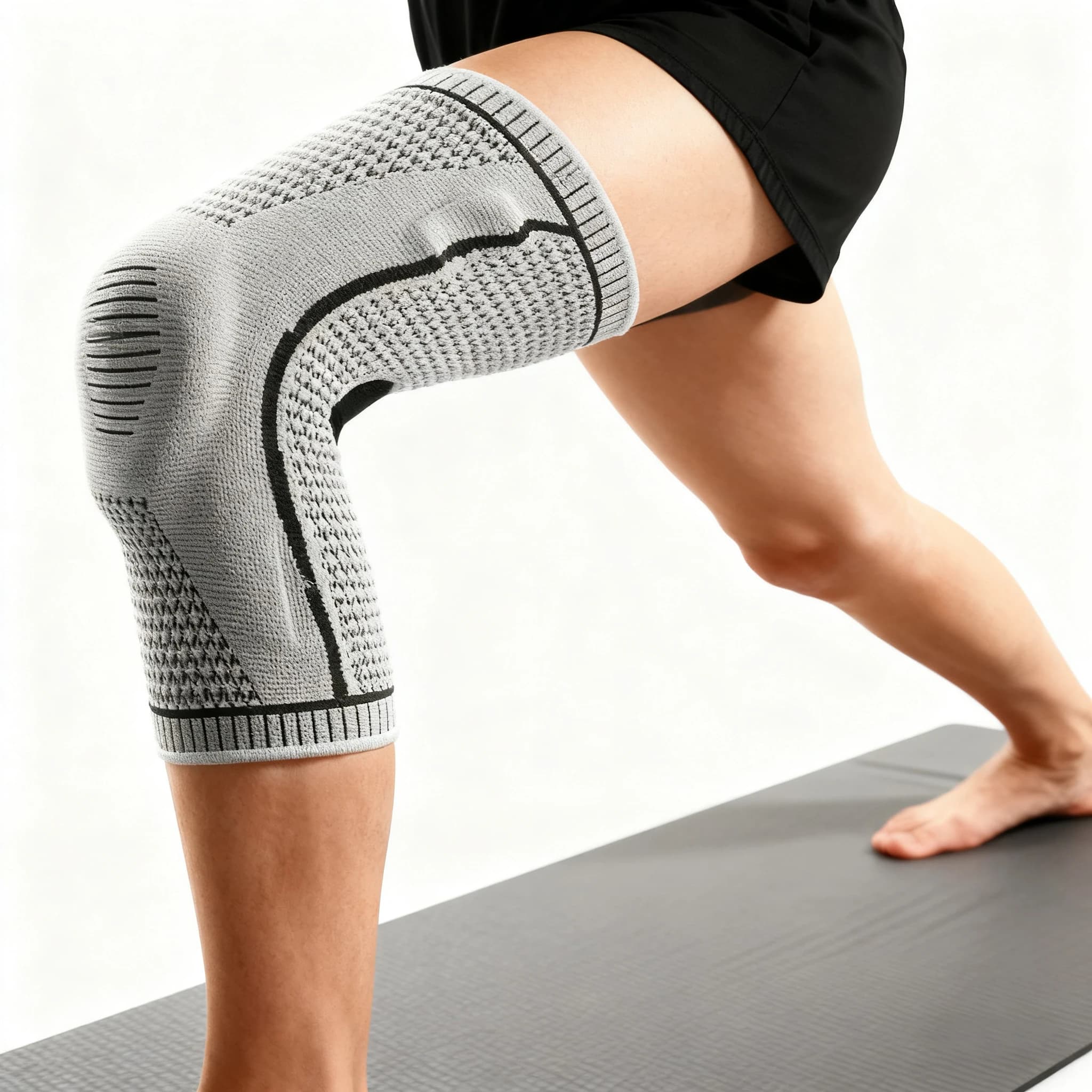 1/2 PC Ginocchiere Cinghia Patella Supporto Medial Menisco Protezione Compressione In Silicone Sport Ginocchiere Basket Corsa Prot
