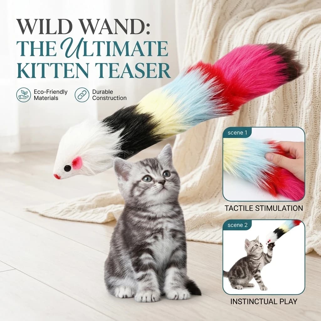30CM Colorful Plush Cat Toy Extended Simulation Mouse with Bell Teasing Pet Interactive Plushie for Cats