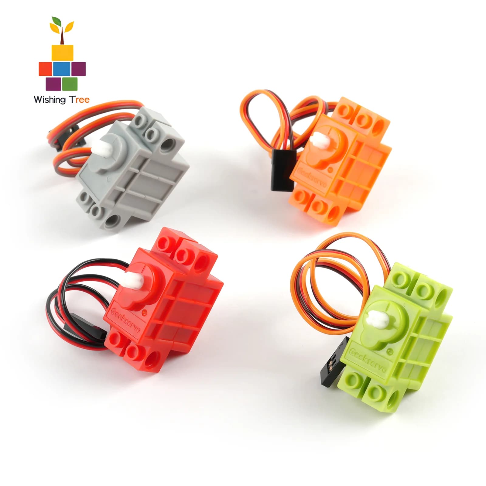 Geekservo 4 pezzi 270 ° /360 ° Servomotore programmabile con ingranaggi POM per robot per auto intelligente Micro:bit