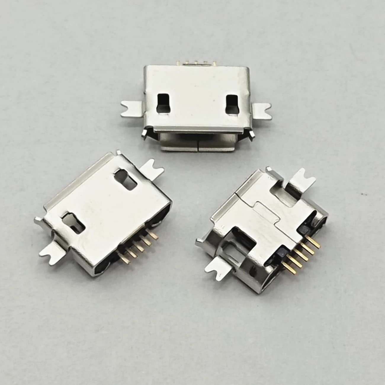 50 connettori micro USB 1.0 SMD a 2 piedi, mini connettore USB 5P femmina, base di ricarica per tablet, presa di ricarica per cellulare