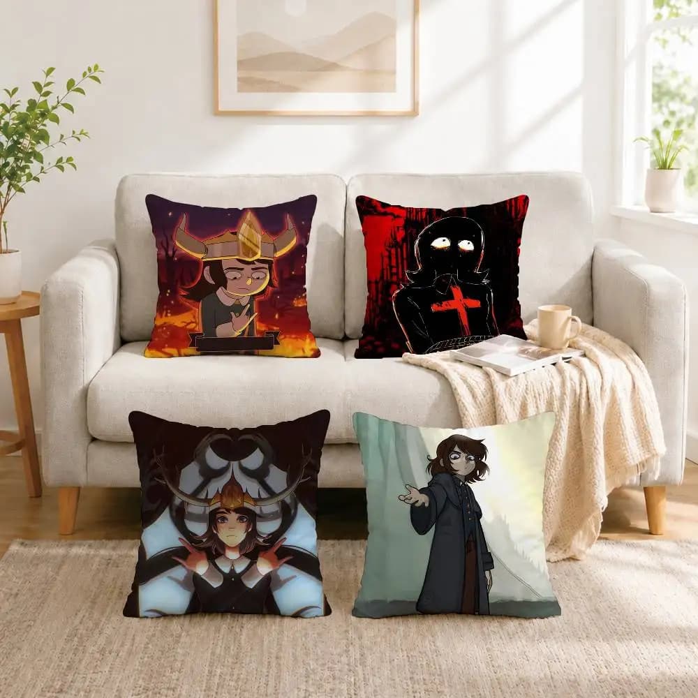 Abaddon H-HauntedS H-Hotel Pillow Case Square Double-Sided Sofa Cushion Cover Bedroom Bedside Pillow Gift