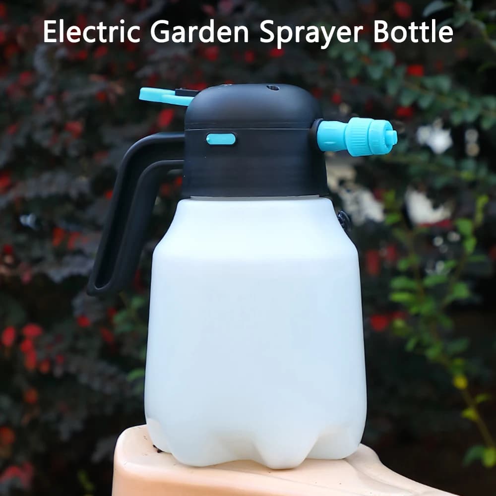 Spruzzatore di Schiuma Elettrico per Pulizia Auto, Bottiglia per Lavaggio Auto, Nebulizzatore Manuale da 1,8L, Annaffiatoio