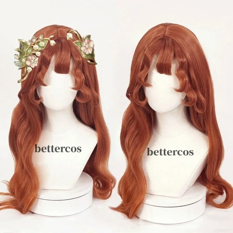 NewLittle Girl Eurydice Identity V Parrucca cosplay anime marrone riccia lunga 70 cm Parrucca sintetica resistente al calore;5,v'8.d;
