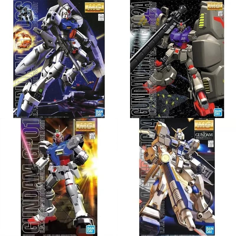 Bandai Gundam Model Kit MG RX-78 GP01 Zephyranthes GP02A GP03S G04 Action Figure Gunpla Building Kit Anime Figures Toy Gift