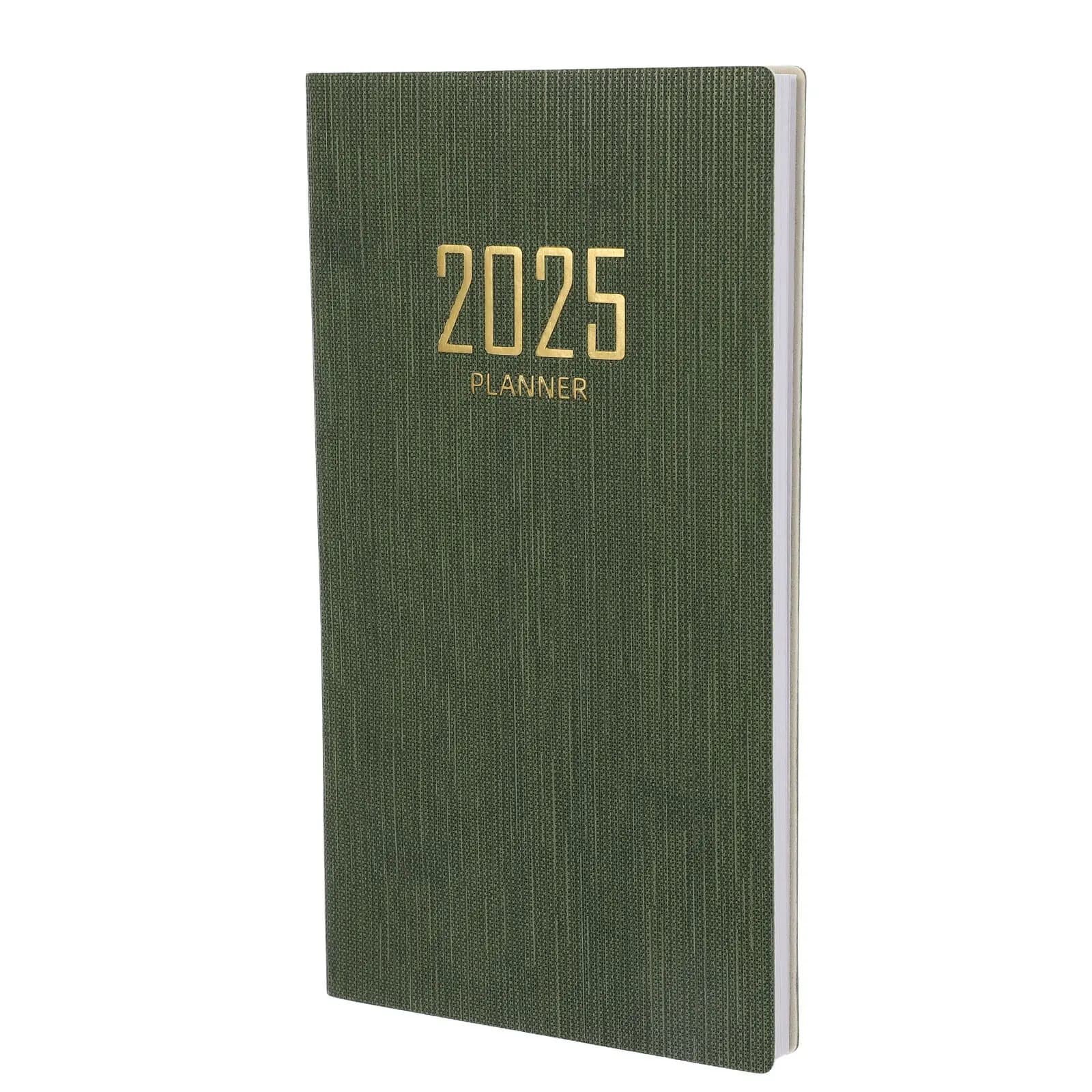 Agenda da Ufficio 2025, Blocco Note A6 Portatile, Pianificatore Giornaliero e Mensile, Organizer per Viaggi e Studio