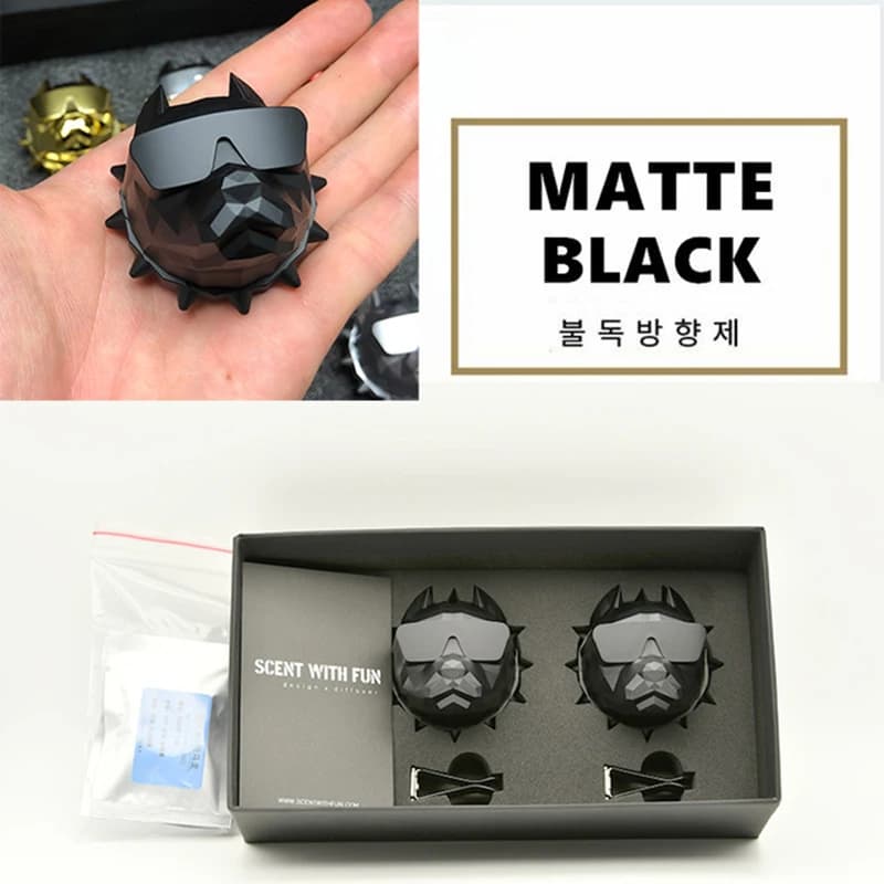 2PCS Auto Bullog Fragrance With Box DE Car Perfume Charging Bulldog Deodorant for Auto with Magnetic Clip Interior Decoration Auto