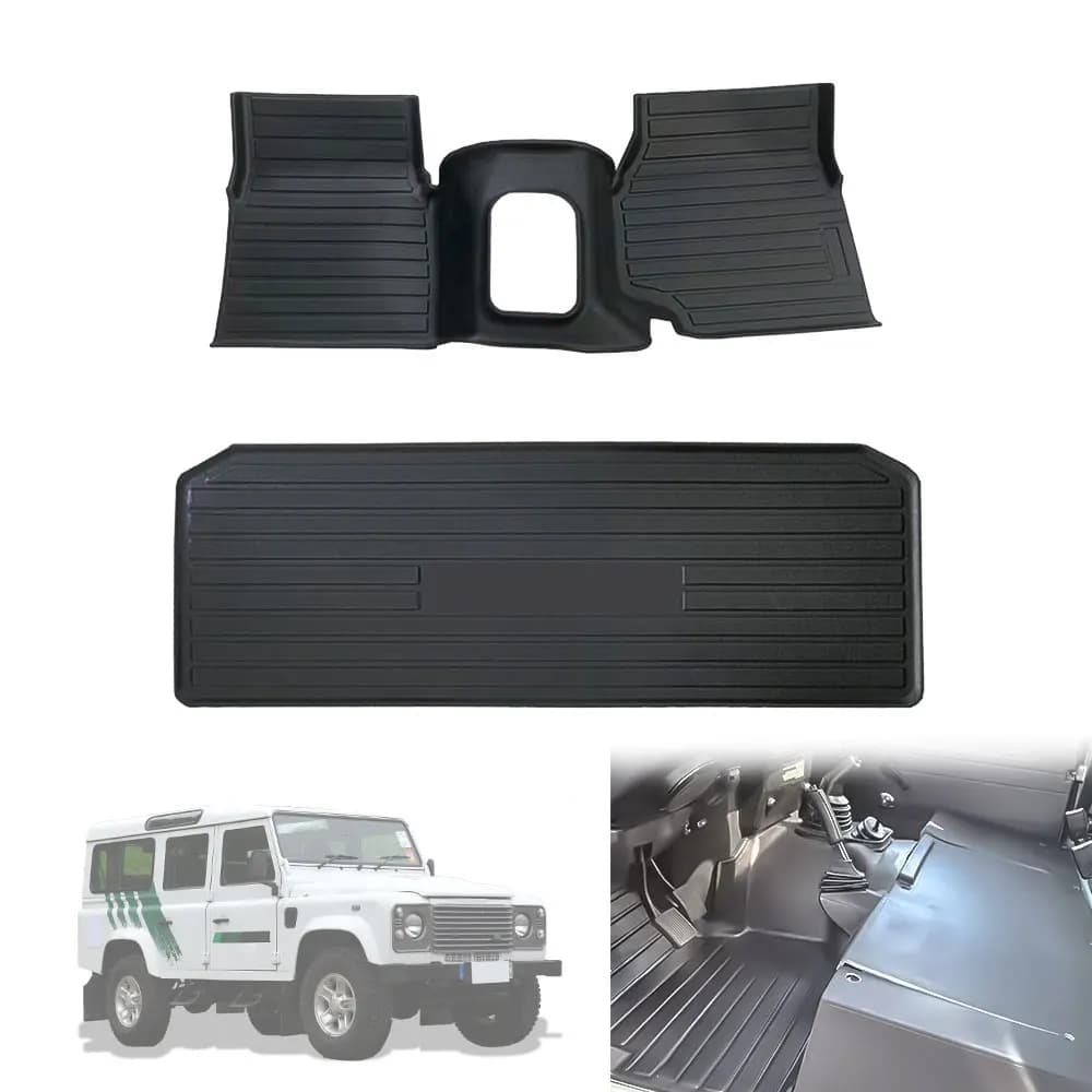 Car mat s with central console mat for Land Rover Defender 90 and 110 TDi300 TD5 anti-slip car change protection products