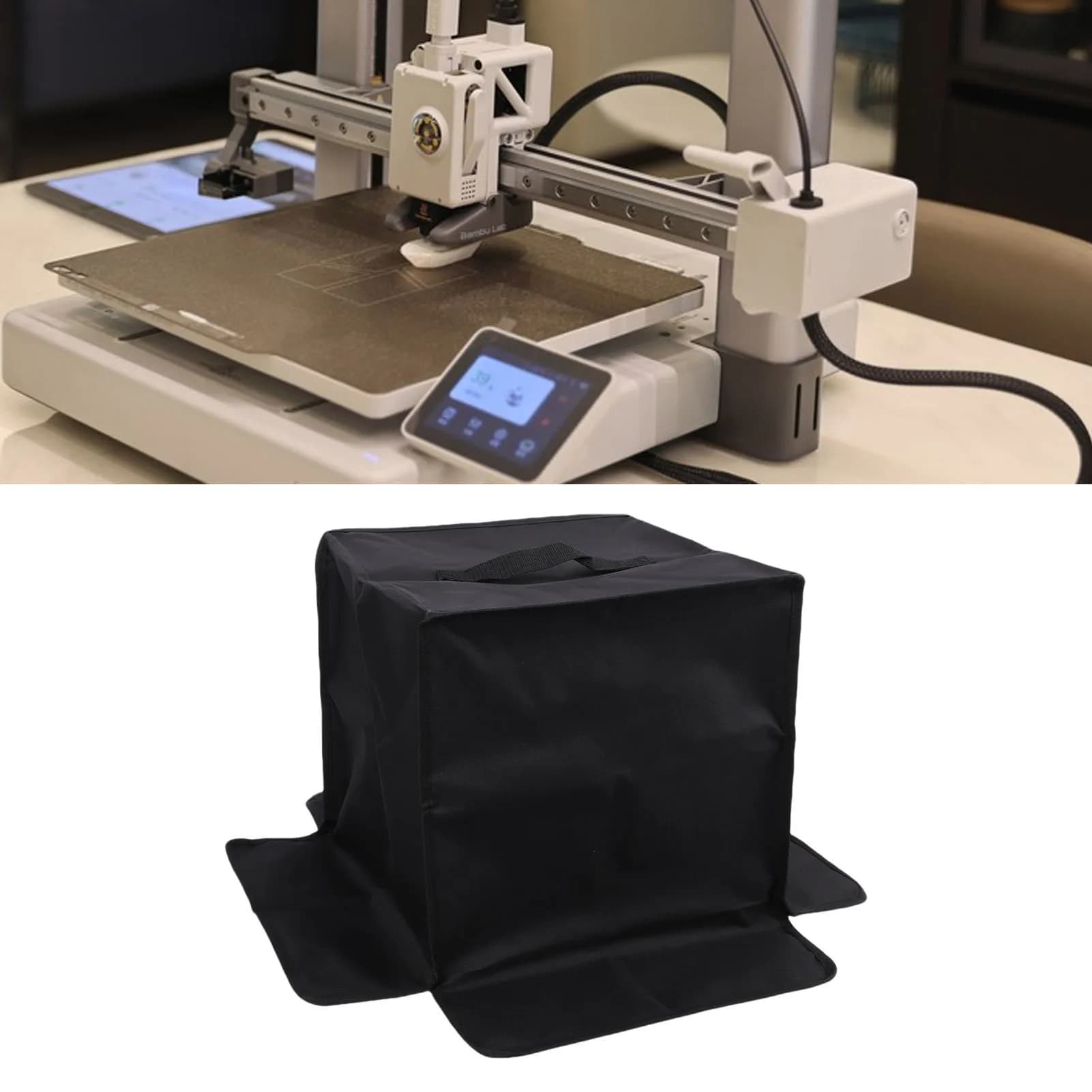 Copertura per Stampante 3D Compatibile con Bambu Lab A1 Mini, Impermeabile, Antipolvere, Protezione da Luce Solare e Sporco, in Tessuto di Alluminio