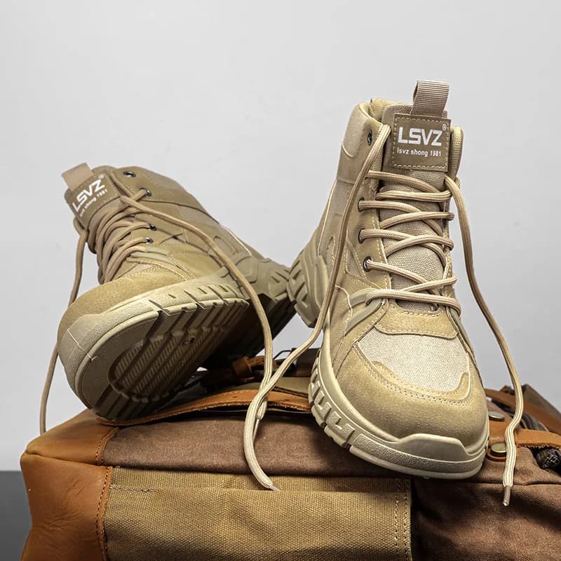 Men's Desert Boots Men Ankle Boots Male Hiking Shoes Tactical Boots High Top Motocycle Boot British Retro Outdoor Boot for Man