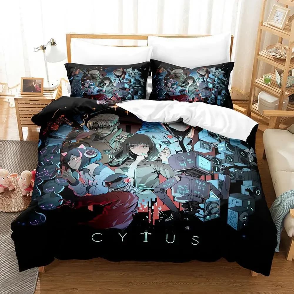 New Cytus II single full double bed linen set Queen King Size Children's bedroom set for adults 3D printing set