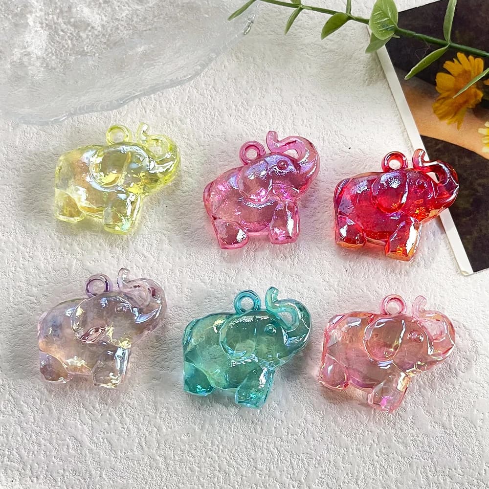 Cordial Design 36*37mm 100 Pezzi Ciondolo a Forma di Elefante Dipinto a Mano / Acrilico / Componenti per Gioielli Fatti a Mano # 20370