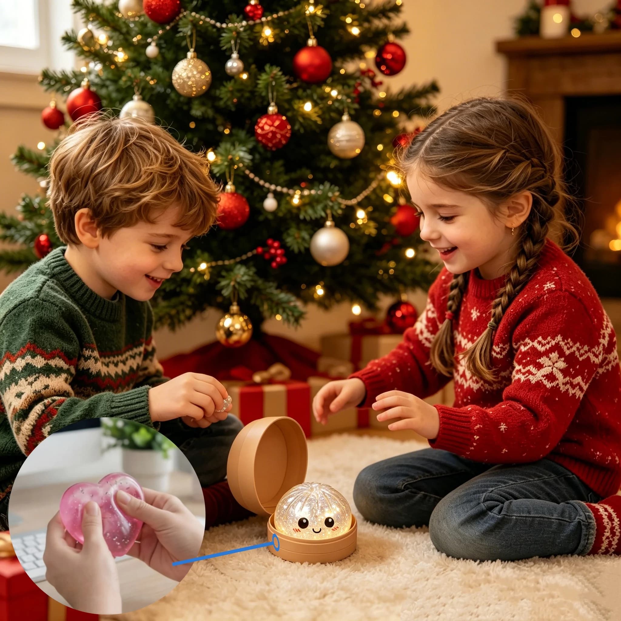 Simpatica pallina antistress a forma di pane per bambini e adulti, terapia contro l'ansia, per il relax dopo il lavoro, trasparente e brillante, pallina antistress in cristallo.