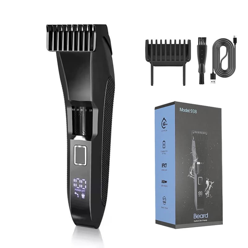 Youpin 938 Rasoio viso indolore Ricaricabile Barba Trimmer Uomo 0,5mm-10mm IPX7 Trimmer corpo palla impermeabile