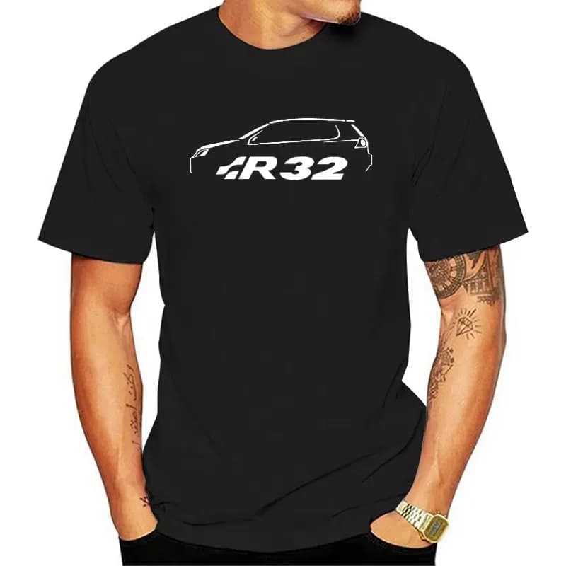 T-shirt per auto stampata classica ispirata a V * W GOLFS MK5 R32 2022z