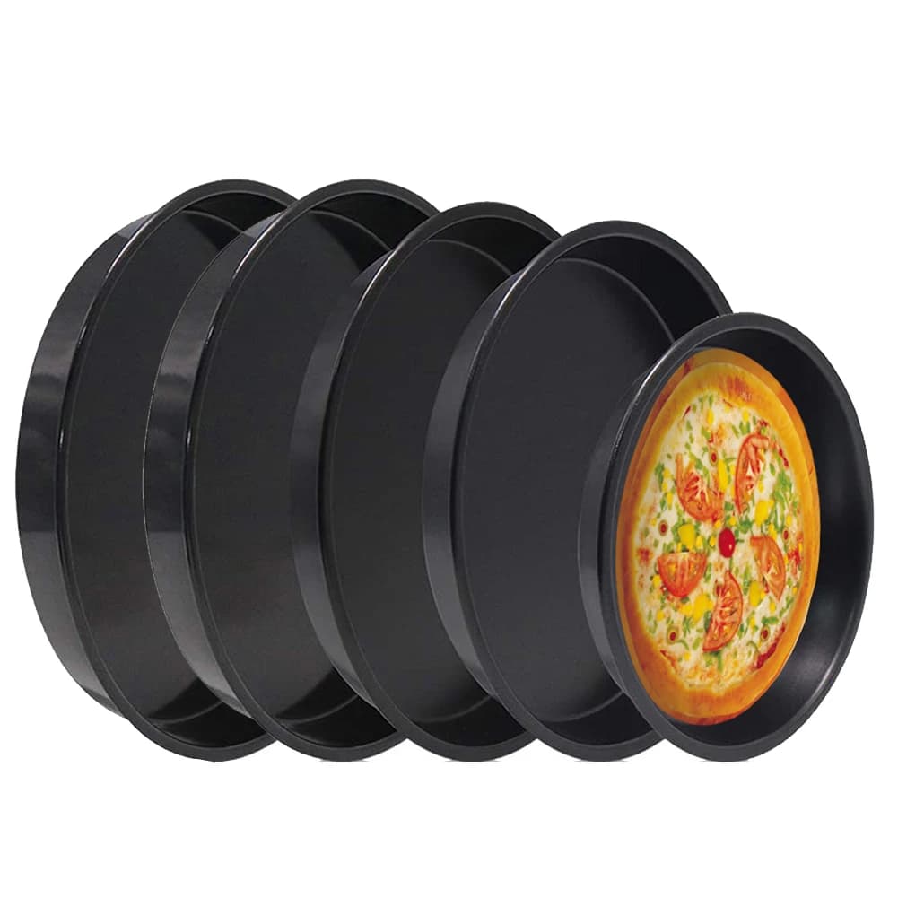 6-10In Microwave Oven Pan Chip Tray Dish Pizza Baking Non-Stick Cook Tray For Cooking Pizza Carbon-Steel Easy Endothermic