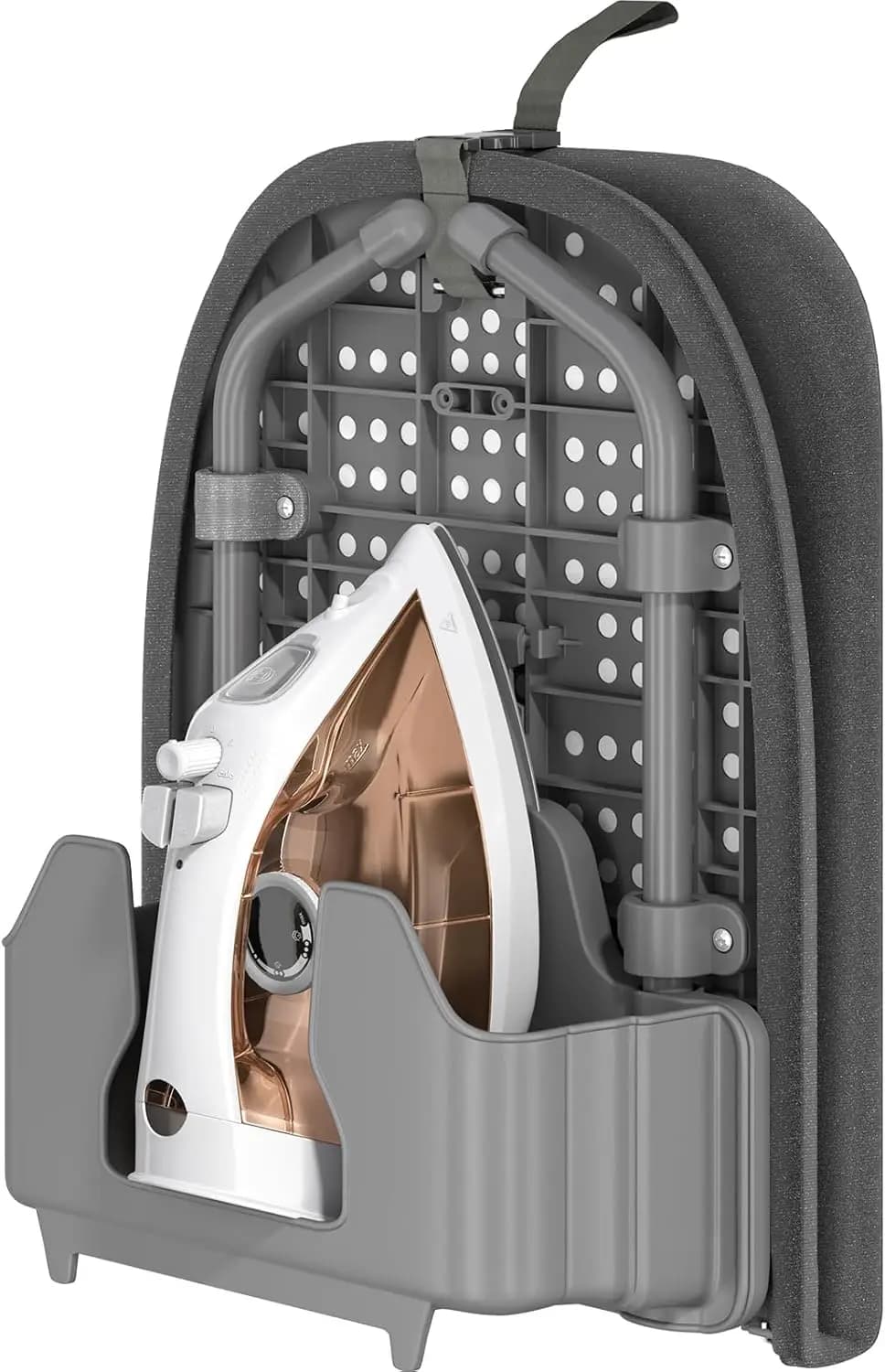 Asse da Stiro Pieghevole Portatile con Copertura Resistente al Calore, Piedini Antiscivolo per Casa e Viaggio, 12x32 Pollici