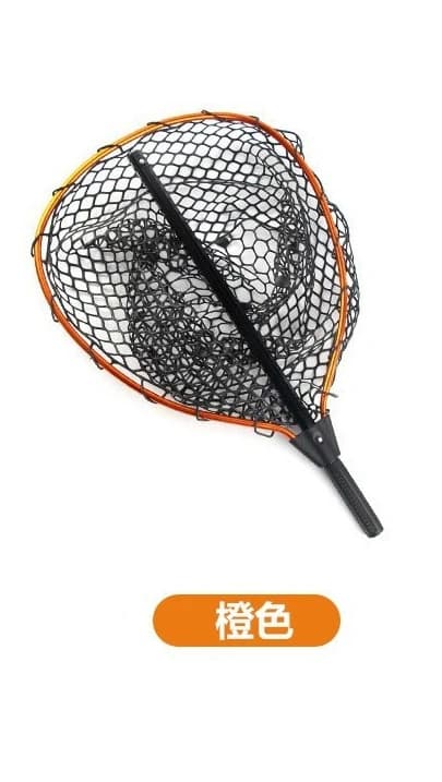 Guadino da Pesca Pieghevole in Alluminio 108cm con Rete in Silicone Morbido e Manico in PVC per la Pesca a Mosca, Trota, Salmone, Spigola e Kayak