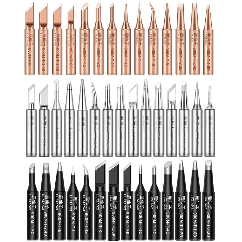 LUXIANZI 900M Soldering Iron Tip Copper Leadfree Weding Head BGA Solderig Station Tools SGS Quality Diamagnetic Serise Sting