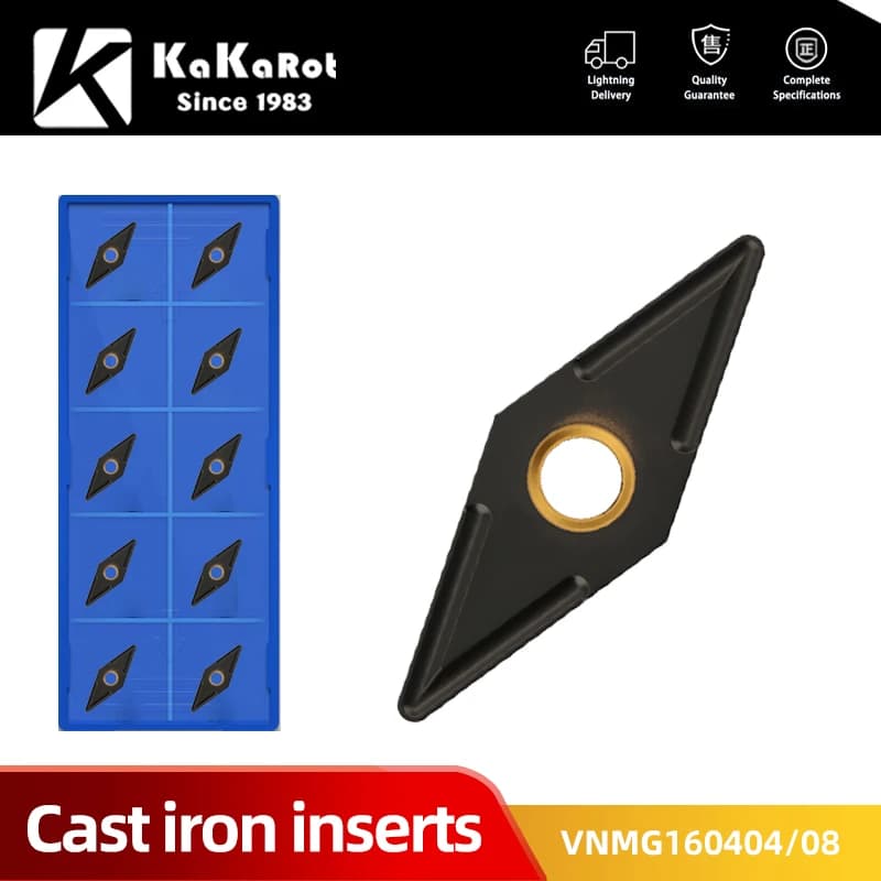 Kakarot inserto in carburo di ghisa VNMG160404 UC5115 VNMG160408 utensili per tornitura tornio CNC Cutter 10 pezzi taglierina per piastra lama