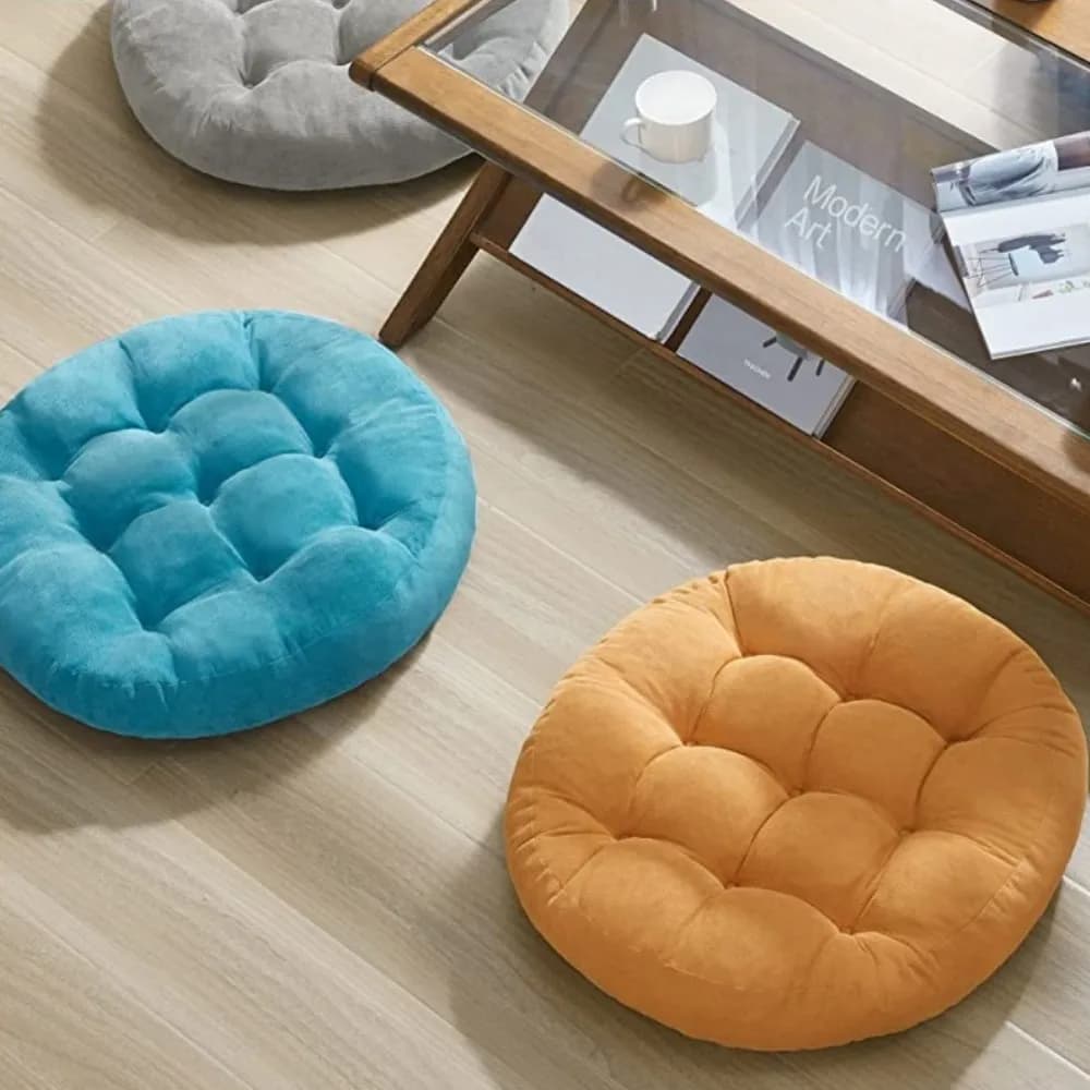 Round Floor Cushion Seating Floor Pillow Large Floor Cushions for Adults Kids Thick Tufted Meditation Cushion for Yoga Tatami