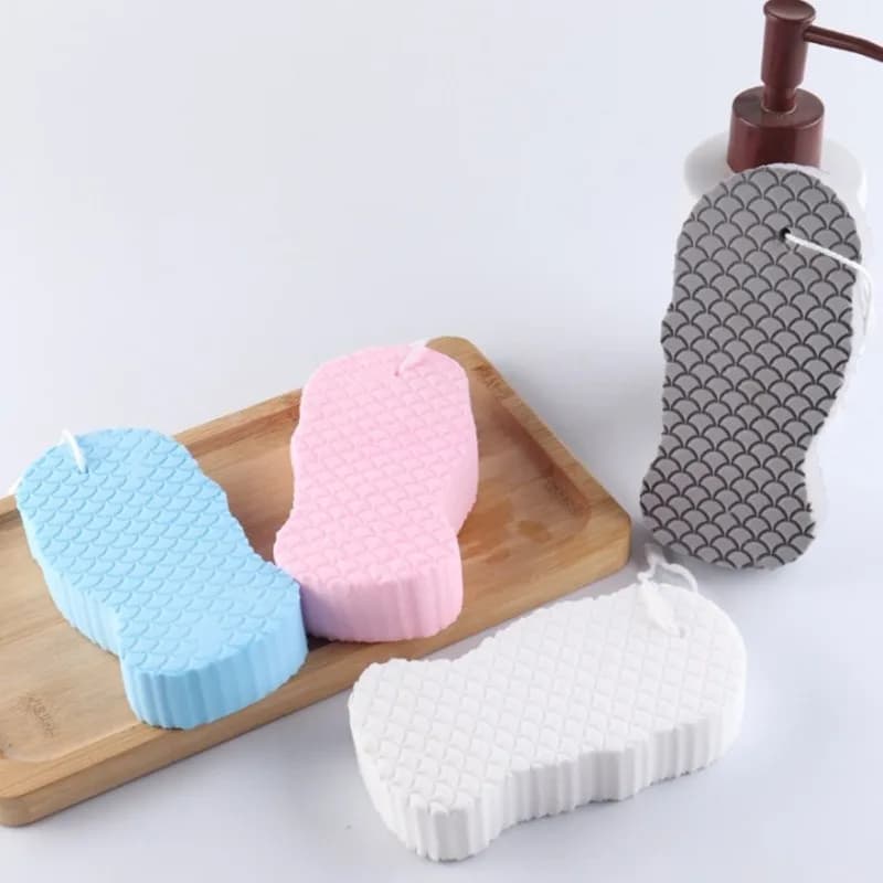Spugna Esfoliante 3D Magica per Uso Domestico, Spugna da Bagno per Bambini, Massaggiatore Esfoliante per la Rimozione della Pelle Morta, Spazzola per la Pulizia del Corpo
