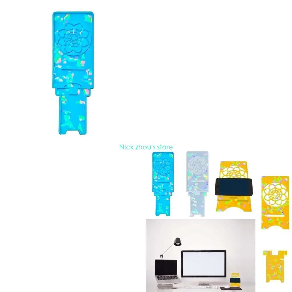 E15E Resin Molds Silicone Phone Holder Mold Phone Stand Epoxy Casting Molds DIY Phone Bracket Display Stand