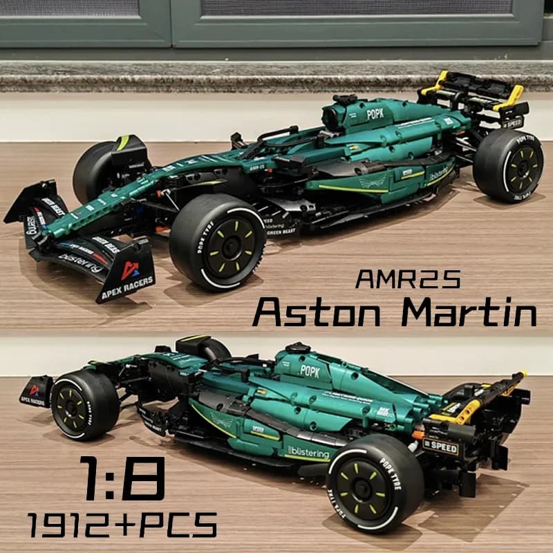 MK6022 1912 Pezzi 1:8 Nuovo Technic Martin Aramco AMR25 Blocchi da Costruzione MOC Auto F1 Set Modello Fai-da-Te Giocattoli Regalo per Ragazzi e Bambini