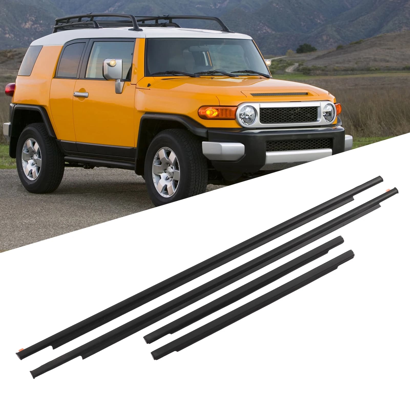 68163‐35041 Modanatura per porte e finestre 6816235073 Guarnizione anteriore posteriore di ricambio per FJ Cruiser 2007‐2014