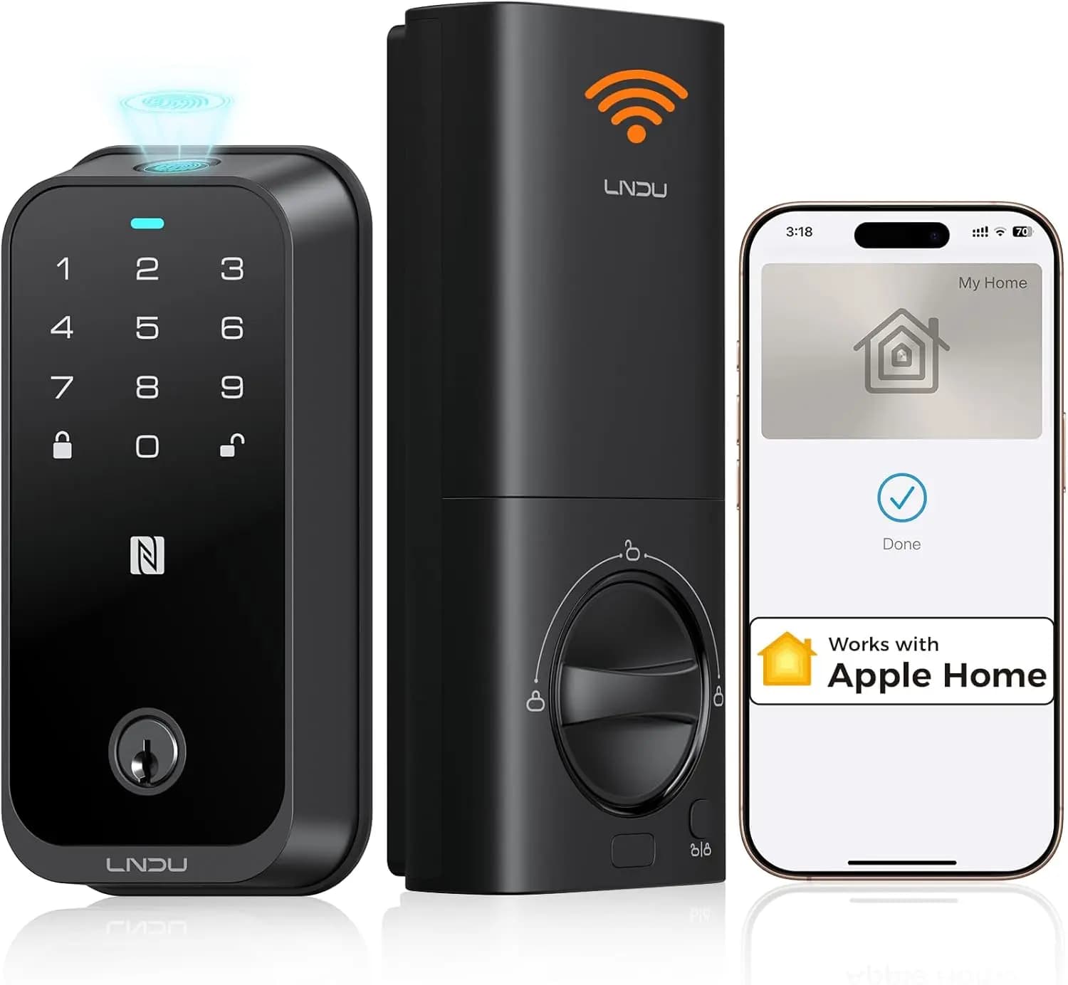 Serratura Intelligente con Impronta Digitale e Controllo App, Nessun Hub Necessario, Accesso Senza Chiave, Chiusura Automatica, Compatibile con Alexa