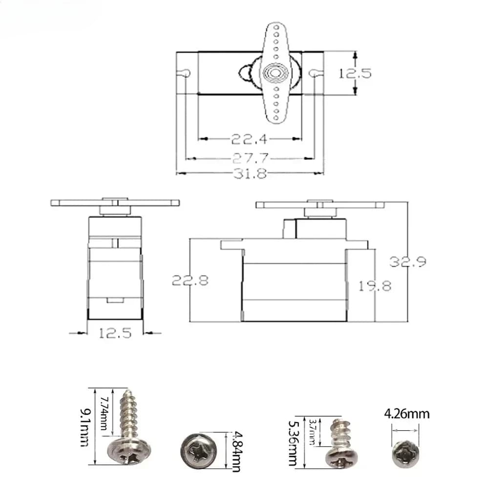 4PCS 9g SG92R Micro Servo Ingranaggio di Plastica Mini Sterzo 180/270/360 Gradi Motore Spazzola di Carbone per RC Aereo Elicottero Auto