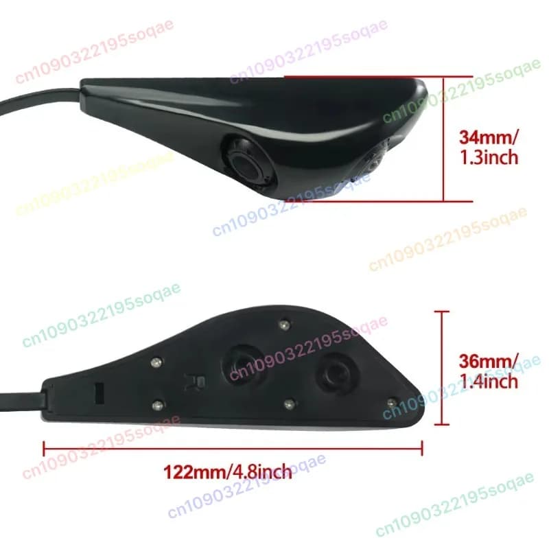 Nuova telecamera per auto 2-in-1 per il monitoraggio degli angoli ciechi, AHD 1080P, impermeabile, senza foratura, facile da installare