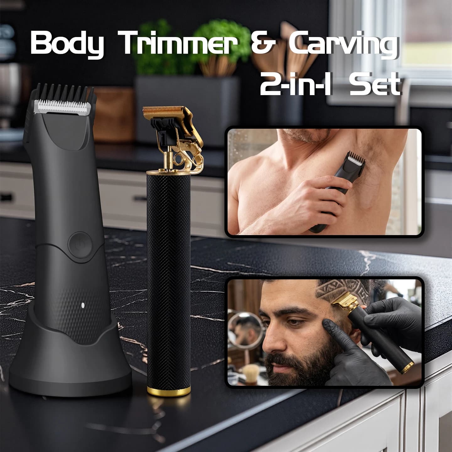AUTHONE Electrical Shaver for Men Body hair Shaver Private Area Trimmer Type-C USB Gechargeable Shaving Beard Machine