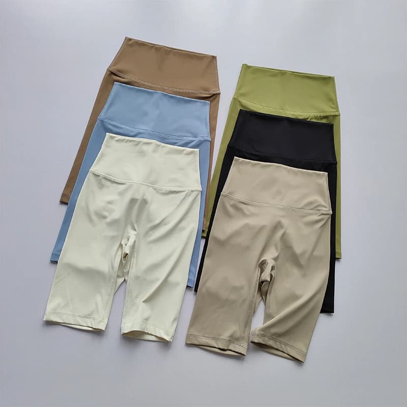 Summer High Waist Tummy Control Yoga Shorts Women Quick Dry Tight Fitness Cycling Gym Workout Leggings