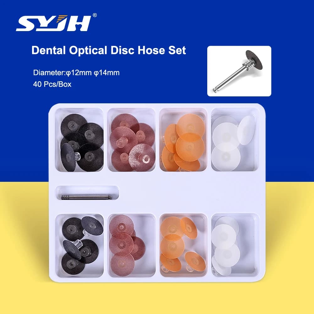 SYJH 40 Pz Kit Dischi Per Lucidatura Dentale Tubo In Gomma Dentale Tipo Set di Lucidatura Sbiancamento Dei Denti Odontoiatria Lucidatore Materiale