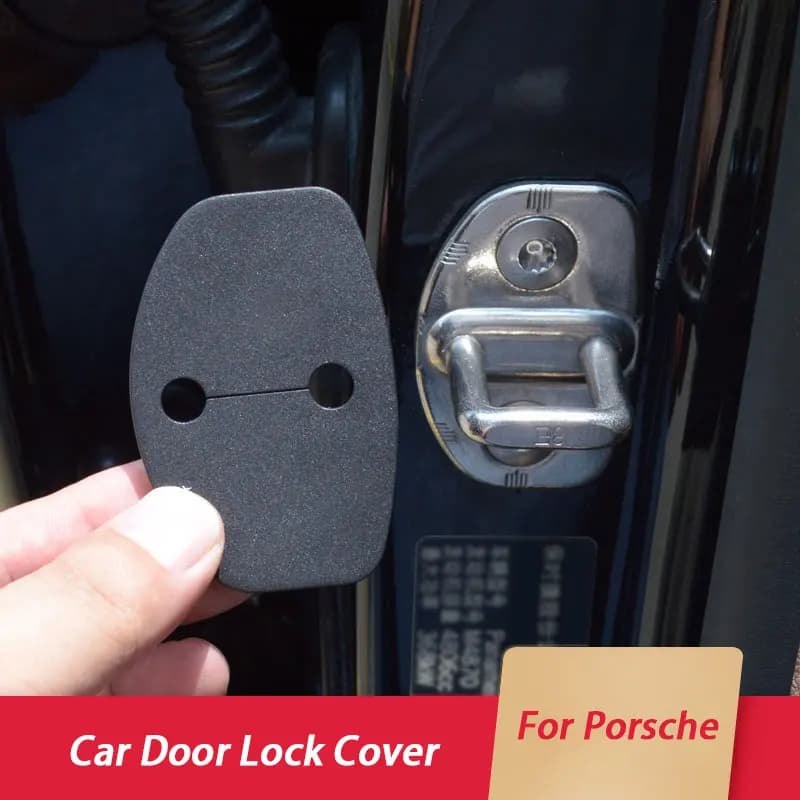 4 pezzi copertura serratura portiera auto coperture fermaporta per Porsche Cayenne Macan Panamera Cayman Boxster 911 accessori
