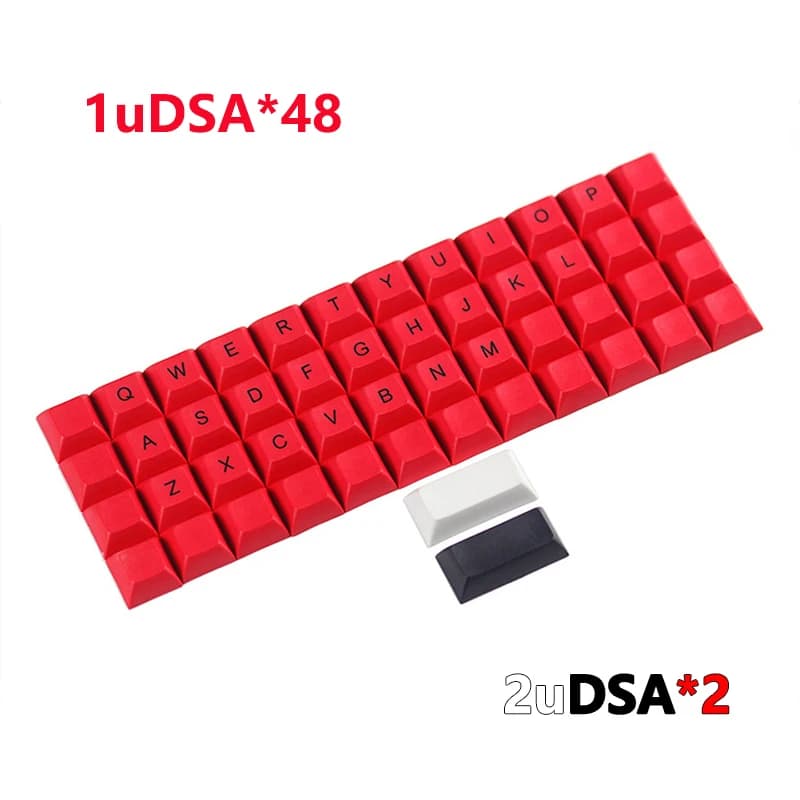 48 pieces set of 1u DSA Keycap for mechanical keyboard PBT Keycaps low profile key cap Multi colors