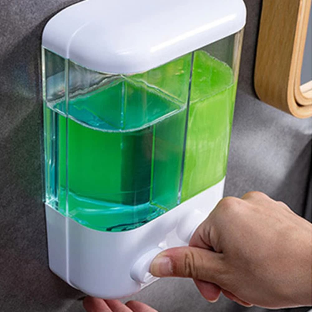 Dispenser di sapone liquido da 500/1000 ml Dispenser con pompa per sapone liquido montato a parete Dispenser multifunzione per sapone liquido per le mani Accessori da cucina