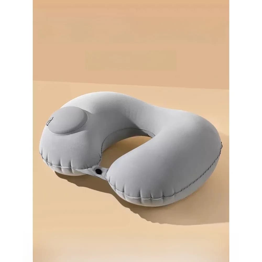 Cuscino da Viaggio Gonfiabile a U per Lunghe Distanze, Sollievo dalla Pressione, Ausilio per il Sonno in Aereo, Attrezzatura da Campeggio, Equipaggiamento Outdoor