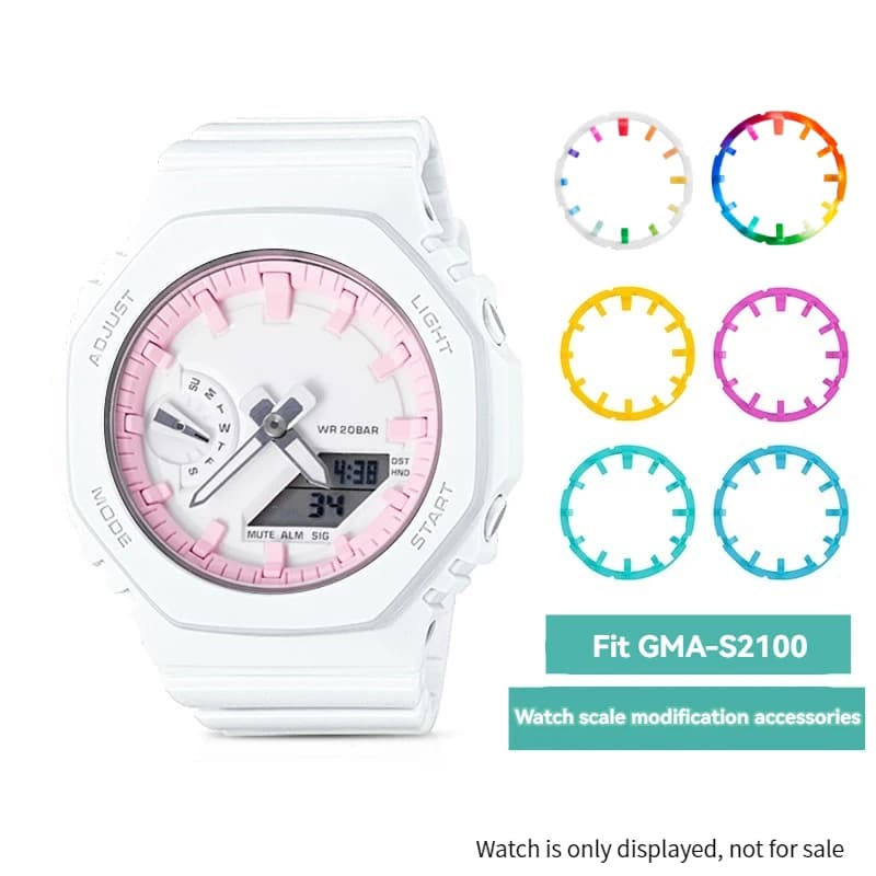 GMA-S2100 Watch Dial For Casio Rainbow Color Personalized Non-Illuminated Dial DIY Modification Women's watch accessories