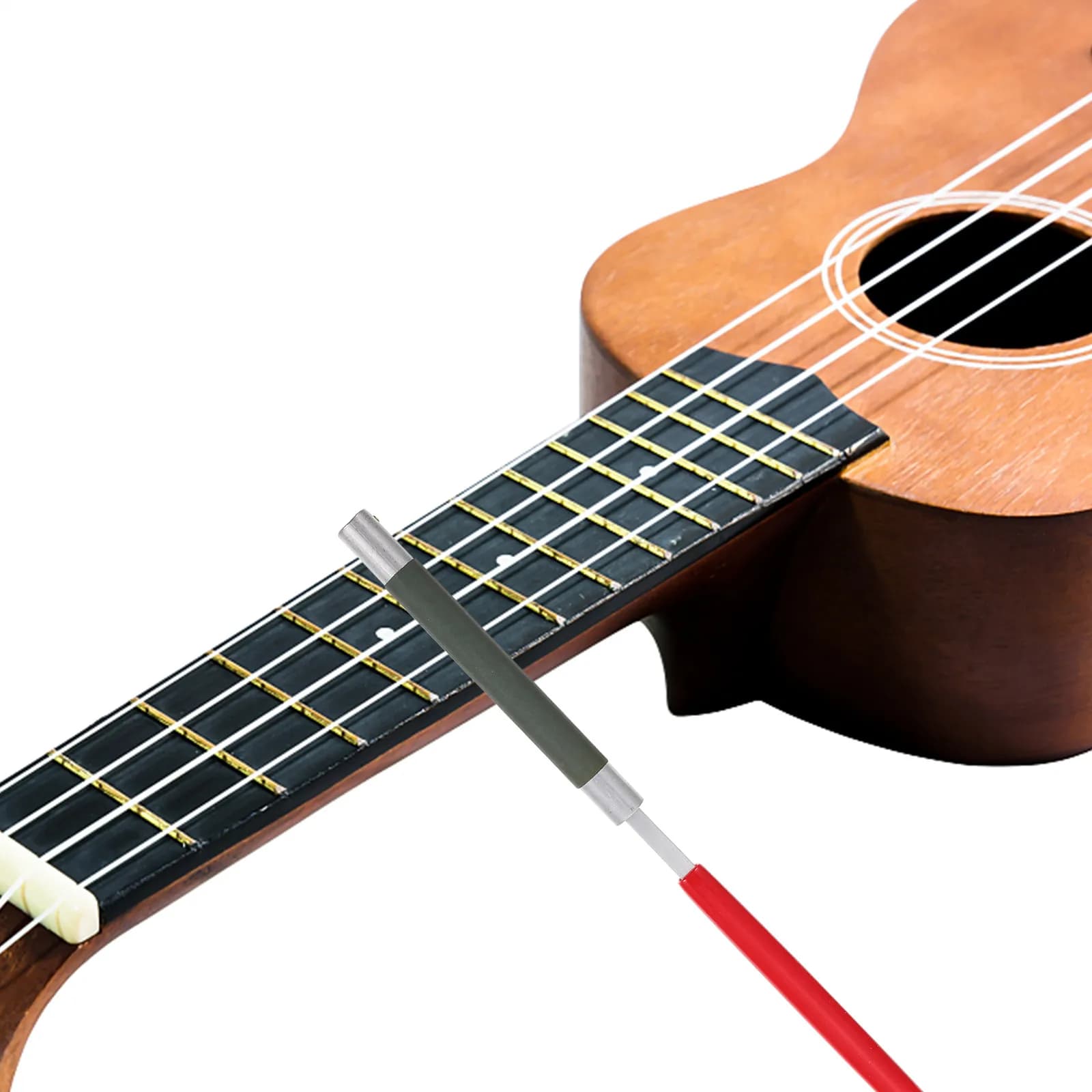 Lima per Lucidatura Tasti Chitarra, Basso, Ukulele - Strumento Riparazione Strumenti a Corda con Testa Resistente all'Usura e Manico Confortevole