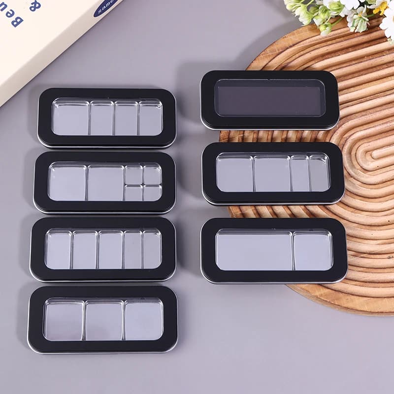 Fa-da-Te Cosmetic Container for Lipstick, Fondotinta, Blush, Palette Magnetic Rechargeable Umbrellas, Transparent Black Vacuum Box for Makeup