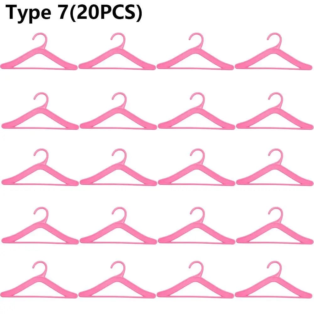 Girls' Gift Mini Wardrobe Supplies Playing House Miniature Clothes Hangers 1:6 Scale Dollhouse Furniture Accessories