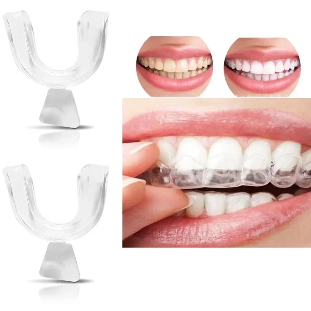 Protezione per la bocca notturna in silicone per il serraggio dei denti, molatura, aiuto per il sonno, sbiancamento dei denti, vassoio per la bocca, riscaldamento fai da te, vassoio dentale formato