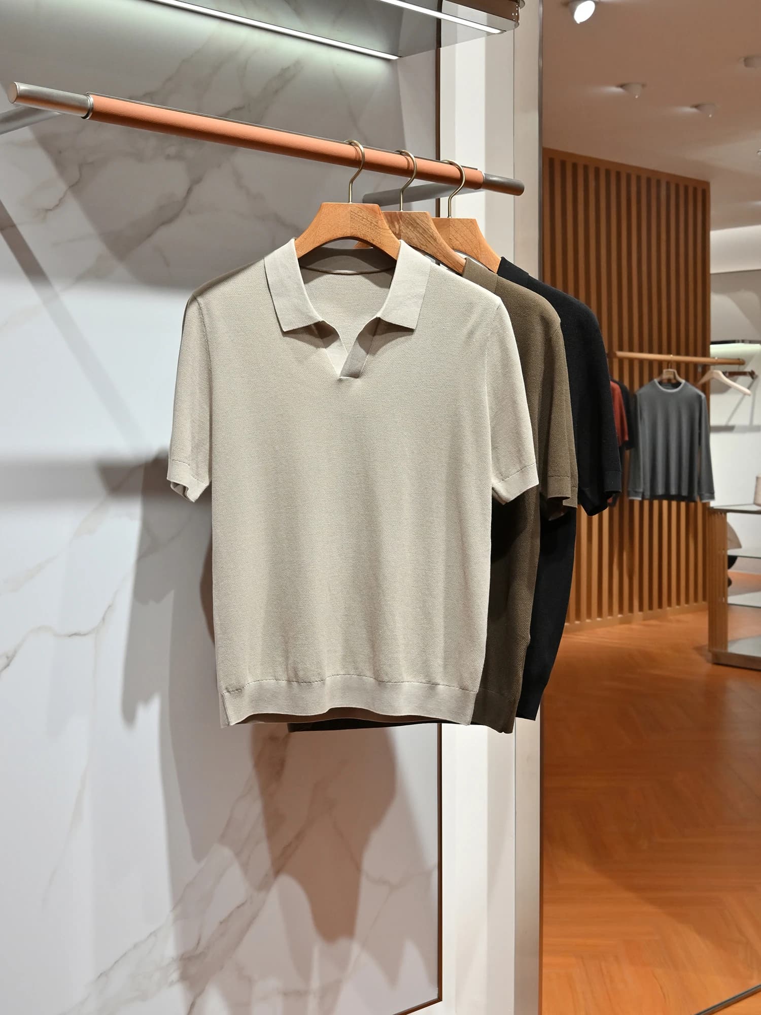 T-Shirt a Maniche Corte in Misto Seta, Lino e Cotone, Confortevole e Fresco, per Uomo, Stile Business Elegante, Abbigliamento Estivo