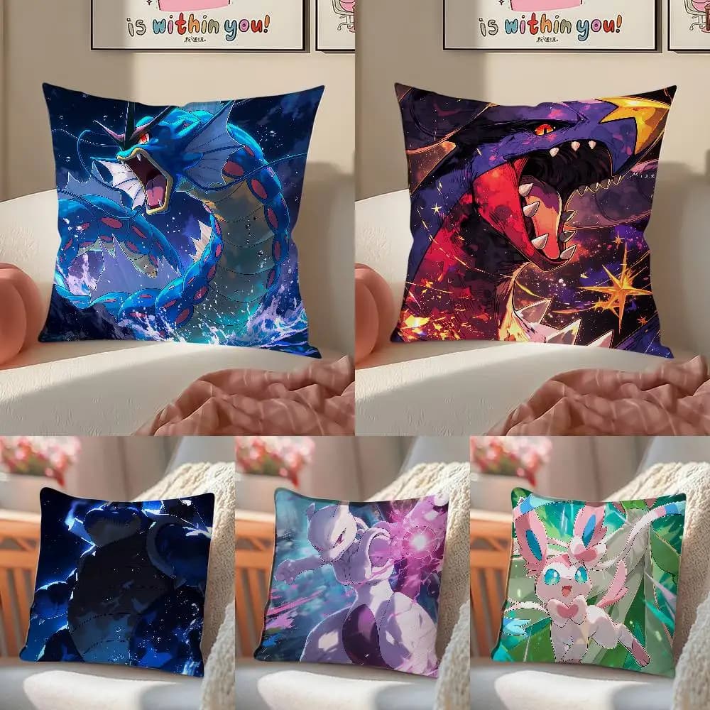 Fodera per cuscino in peluche Pokemon Venusaur, fodera per cuscino in peluche morbido e corto per divano, camera da letto, soggiorno, decorazioni per la casa, regalo