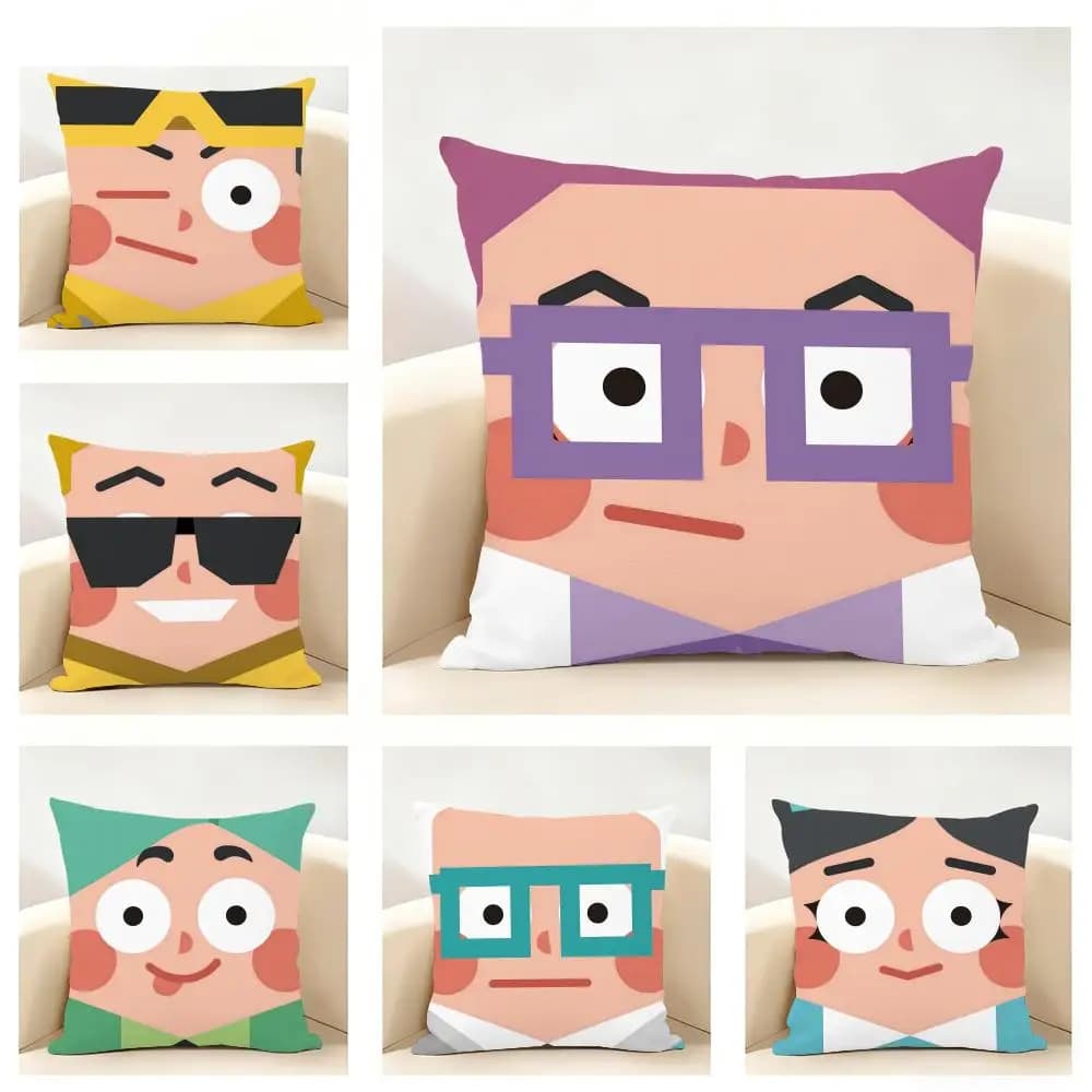 Interessante federa per cuscino MBTI in lino, morbida, per divano, letto, decorazione per la casa
