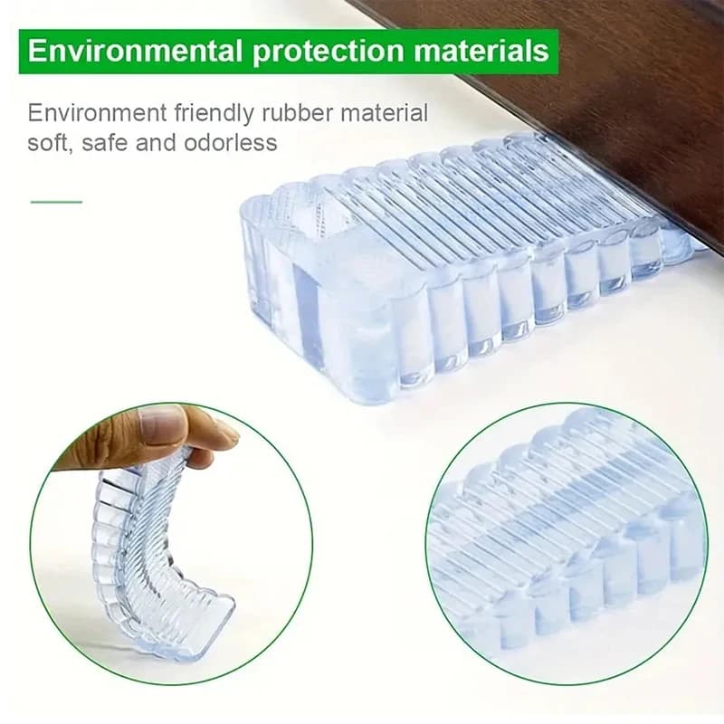 Fermaporta in Silicone Riutilizzabile, Blocco Ammortizzante, Cuneo Anticollisione per Maniglie di Porte, per Casa e Ufficio