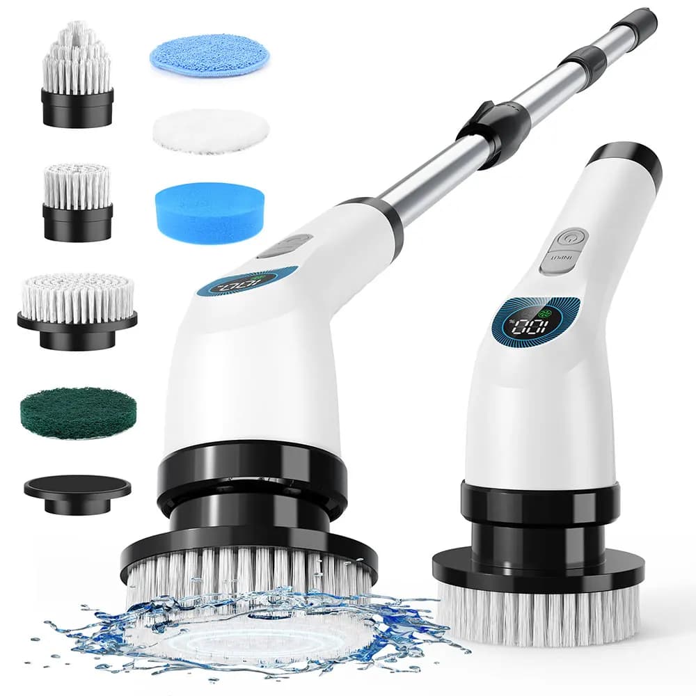 Spin Scrubber Electric Cleaning Brush Wireless Electric Cleaning Brush with 7 interchangeable and adjustable heads